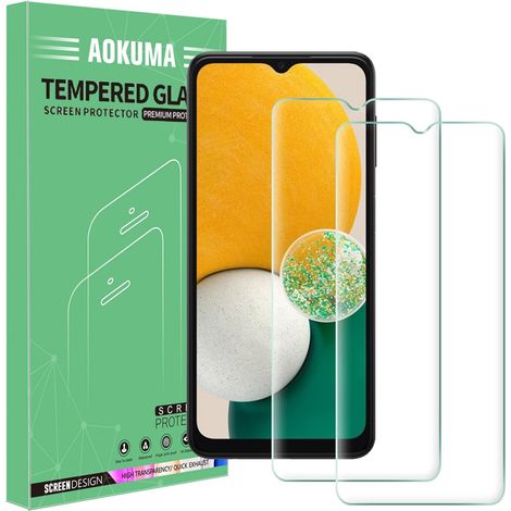 Verre Trempé, [Lot de 2] Protections d'écran Samsung Galaxy A13 5G/4G [0.26mm] [Haute définition] [Extrêmement résistant aux rayures][Facile à installer] Verre Trempé (1/5)