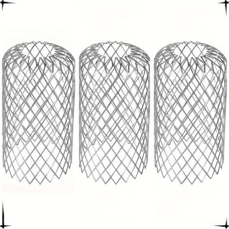 Crapaudine de Gouttière 75 150MM, Aluminium Filtres de Grillage Gouttière pour Maison, Avant-toit, Fossé, Égout pour Aider à Garder le Drain Dégagé Arrête le Blocage Feuilles et des Débris (3 (1/5)