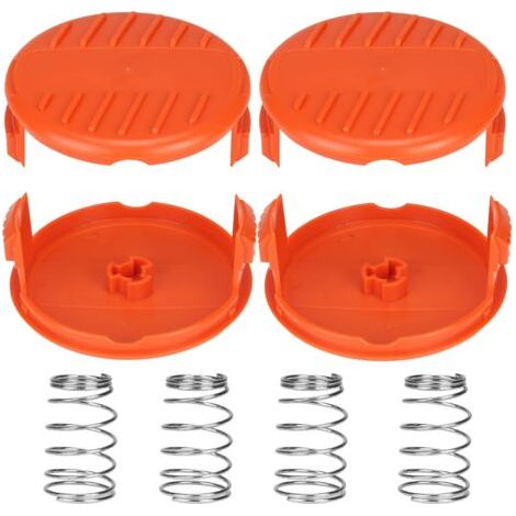 Applicable Capuchons de bobine A6481 A6485 RC-100-P pour Black Decker GL280, GL301, GL425, GL430, GL545, GL555, GLC13, STC1820, ST1823, GLC1825L, GLC3000. Couvercle de bobine de rechange. (4 capuchons (1/5)