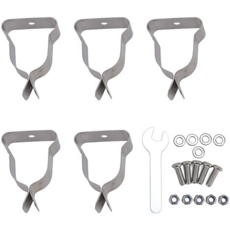 Pince à ressort pour couvercle de puits de fenêtre, Kit de quincaillerie robuste en acier laminé à froid plaqué zinc (1/5)