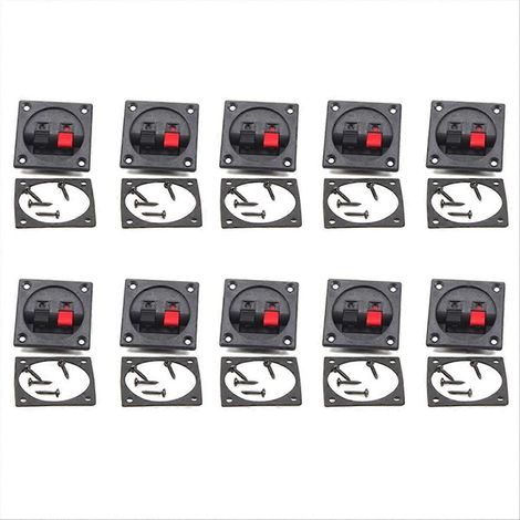 10pcs Enceinte Terminal Carte Connecteur Plates pour Audio System Enhancements et DIY Projects Enceinte Clip Câble Clip (1/5)