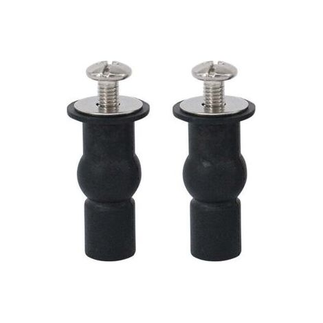 Lot de 2 Vis pour Siège de Toilette, Charnières avec Écrous en Caoutchouc, Fixation Universelle WC, Raccords Expansibles Sans Percage (1/5)