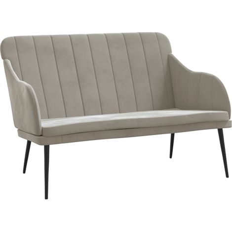 Panca/panca 110 x 76 x 80 cm velluto grigio chiaro 020010641
