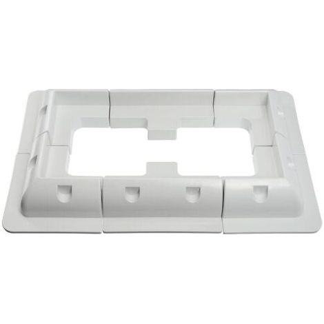 Supports de fixation pour panneaux solaires, d'angle, latéraux et avec entrée de câble, pour camping-car, blancs (1/5)