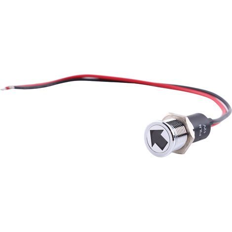 12V 14mm LED Tableau de Bord Avertissement Brouillard Clignotant Indicateur Vélo Voiture Bateau Lampe Rouge Bleu Vert (1/3)
