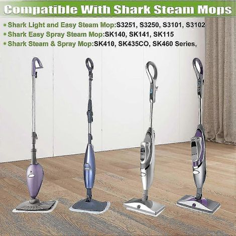 Lot de 4 lingettes de rechange pour balai vapeur Shark S3101, S3202 et S3250 lingettes de nettoyage lavables pour nettoyeur vapeur. (1/5)