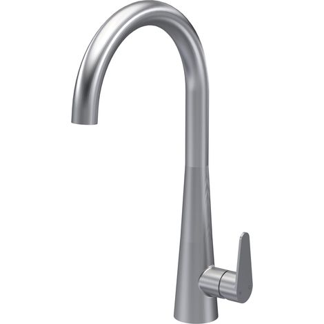 Balterley Tatenhall Kitchen Mono Mixer Tap with Single Lever Handle, Curved Swivel Spout - Brushed Nickel Finish (1/5)
