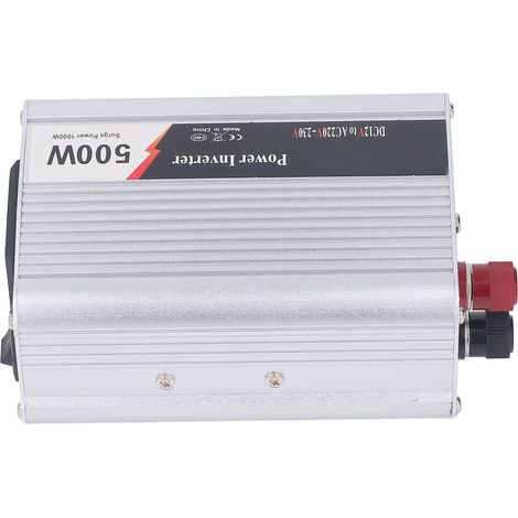 Kfz-Wechselrichter 500W DC 12V auf AC 220–230V mit 5V USB-Ausgang und Sinuswellenwandler (1/5)