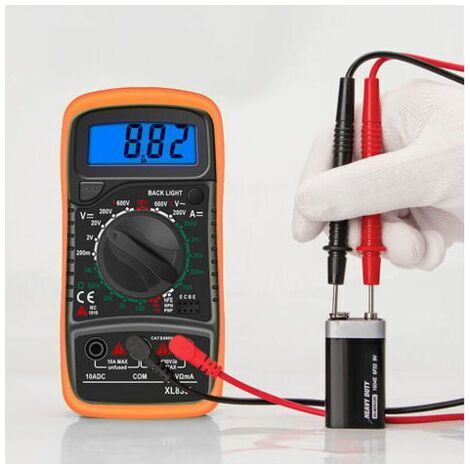 Multimetro, ohmmetro e amperometro XL830L Multimetro digitale a 2000 conteggi Mini multimetro Tester per batterie Corrente Tensione CA CC Resistenza Buzzer Transistor Voltmetro Amperometro (1/4)