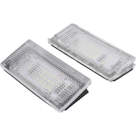 Lot de 2 éclairages de plaque d'immatriculation blancs à 18 LED 3528SMD pour BMW E46 (1/4)