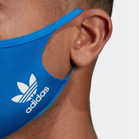 Confezione da 3 mascherine Adidas blu con logo S WŁI (1/5)