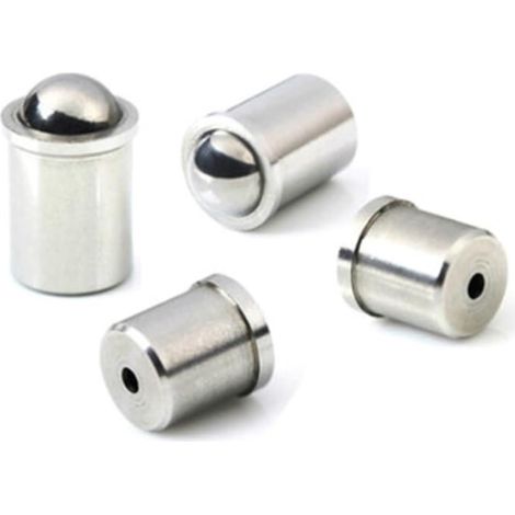 10 Poussoirs à Billes Acier Inox 304 - Ressort Intégré - Mécanisme de Verrouillage Précis - Pour Machines et Outillage - Diamètre 10mm (1/4)