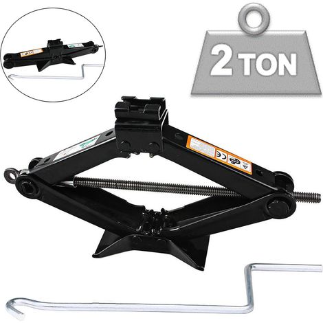 Universal RustProof 2 TON Tonne Car Van Scissor Jack Wind Up Lift with Chromed Crank Speed Handle (1/5)