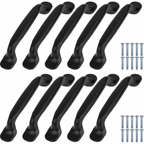 10x Maniglie per ante di mobili da cucina, cassetti per armadi, mobili per camera da letto, distanza centrale 96 mm, alluminio, con viti, per maniglie per ante di mobili da cucina, maniglie per mobili (1/5)