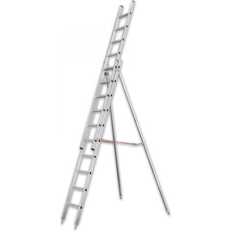 Iller Obstbaumleiter 9,2m AH, 2-teilig mit Stützen und 2x16 Sprossen