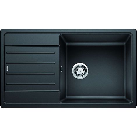 Einbauwaschbecken 86cm schwarz silgranit - Blanco - 526087