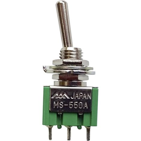 TRU COMPONENTS 700541 MS-550F-B Kippschalter 250 V/AC 1.5 A 2 x Ein/Ein  rastend 1 St.