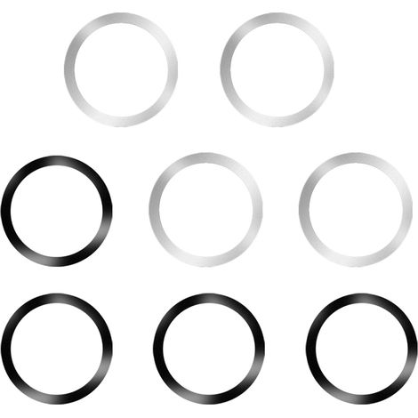 Anneaux Métalliques - Pour Support Magnétique Téléphone - Compatible MagSafe - Plaque Métallique Incluse - 8 Pièces (1/5)