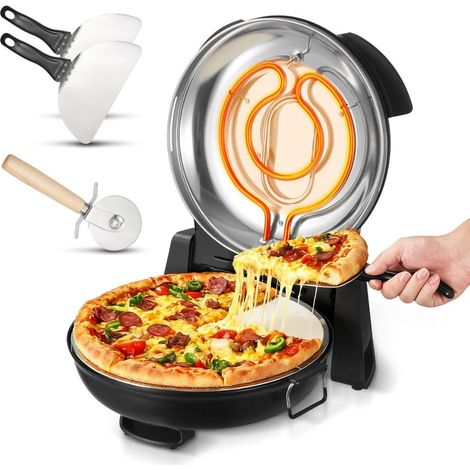 Pour la maison, cuisson précise et homogène, four à pizza électrique avec hublot, pierre en cordiérite (1/5)