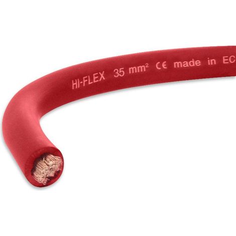 Cavo Elettrico Rosso Sezione 35 mm² Lunghezza 10M per batterie o saldatura