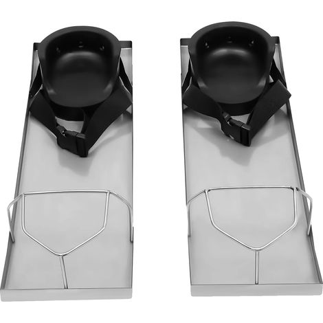 Planches à genoux, acier inoxydable durable, fermeture à boucle, Une paire (1/2)