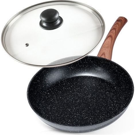 Sartén de granito con tapa de cristal BLACK&WOOD 26 cm (1/5)