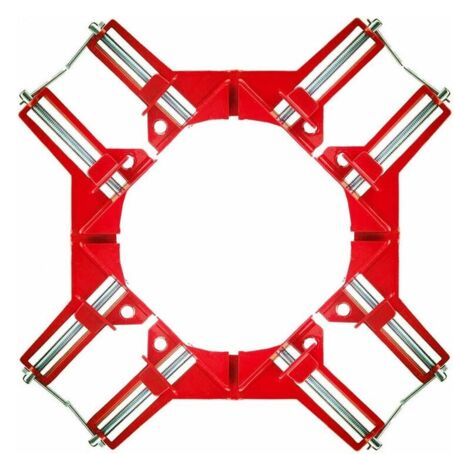 90 Degrés à Angle Droit Pince, 4Pcs Machoire Etau D'Angle Reglable à Bois Ensemble, Serre Joint Angle Rouge Pour Cadre Multi Photo Wedge Menuiserie Soudure (1/5)
