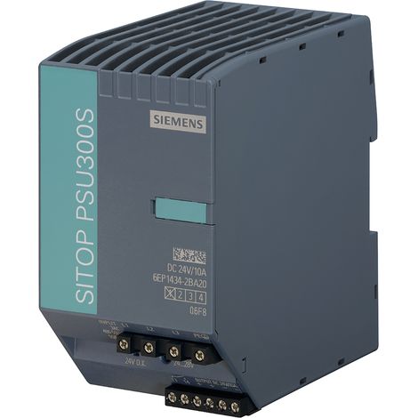 Alimentation pour rail DIN Siemens, 24V c.c.out 10A, 340 550V c.a.in, 240W ( Prix pour 1 )