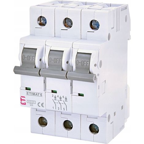 Disjoncteur B50A 3P - 230V - Protection Électrique - Sécurité Incendie - 6KA (1/2)