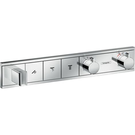 Module thermostatique RainSelect encastréavec 3 fonctions chroméé