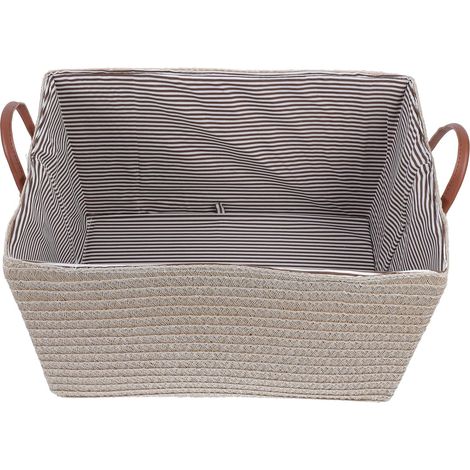 Panier de service avec poignées Grand Bac Osier Imitation Rotin pour jouets et collations - Organisateur multifonctionnel pour la maison et le bureau (1/5)
