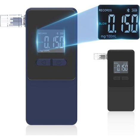 Alcootest et testeur d'alcool avec 5 Embouchures Haute Précision Alcootest Home Pro Breathalyser (Noir) (1/5)