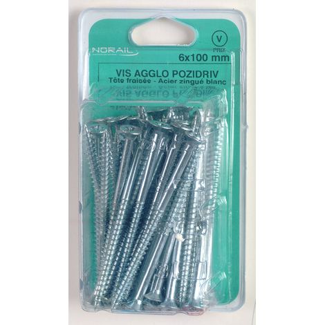 COQUE DE 20 VIS AGGLO TF PART 6X100 ZINGUE - Vendu par 4