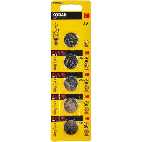 5 Knopfzellen CR2032 3V 210mAh Lithium KODAK