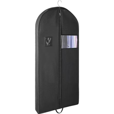 Sac à vêtements, sac de costume pour voyage, housse vetement voyage, housses de vêtements respirantes pour vestons, chemises, robes de soirée, sac à vêtements, Housse Costume Homme, noir