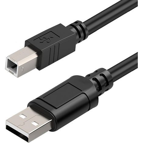 Cable MIDI USB B de 1,8 m para instrumentos, cable USB A a B, USB 2.0 tipo A a tipo B para impresoras, compatible con Canon, Brother, escáneres, controladores MIDI e interfaces de audio para grabación (1/5)
