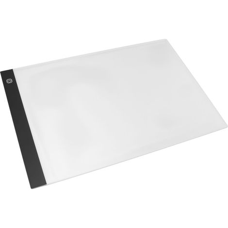 Table lumineuse LED pour dessin et gaufrage, 3 niveaux de luminosité, lumière blanche douce, chargement USB, ultra-mince, format A3, idéale pour le scrapbooking et le gaufrage. (1/5)