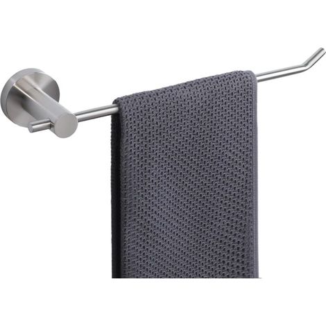 Porte Serviette Salle de Bain, Porte Serviette Mural Durable en 304 Acier Inoxydable, Longeur 35 CM, Pratique et Robuste, Barre Porte Serviette Brossée (1/5)