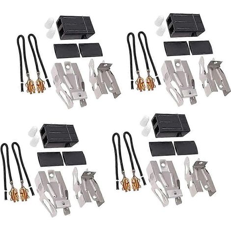 Ensemble de 4 pièces 330031 Kit de douilles pour brûleur de cuisinière - Compatible avec les cuisinières/plaques de cuisson Ken-More - Remplace les références 814399 et 5303935058 (1/5)