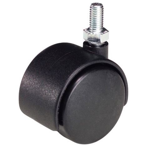 Roue Domestique Nylon Noir Spike M8x40 mm.