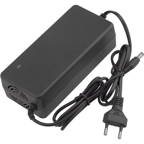 54,6 V 2 A Li-Ionen-Akkuladegerät mit Gleichstromanschluss, Netzadapter (1/4)