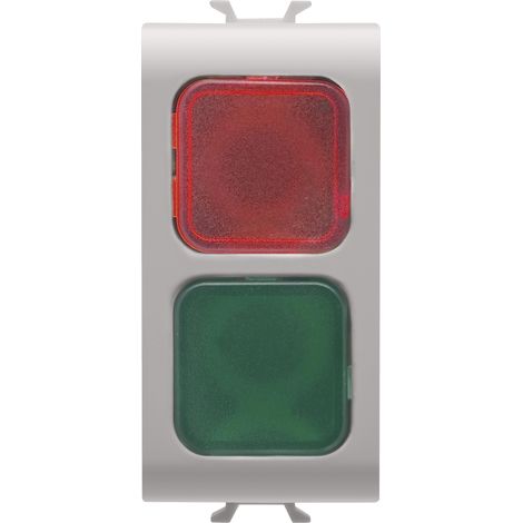 VOYANT DE SIGN. DOUBLE ROUGE/VERT BEIGE GEWISS GW13629