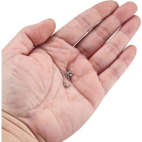 Mini vis autotaraudeuses - - 1200 pièces - Assortiment de tailles - M1/M1.2/M1.4/M1.7 - Acier inoxydable (1/4)