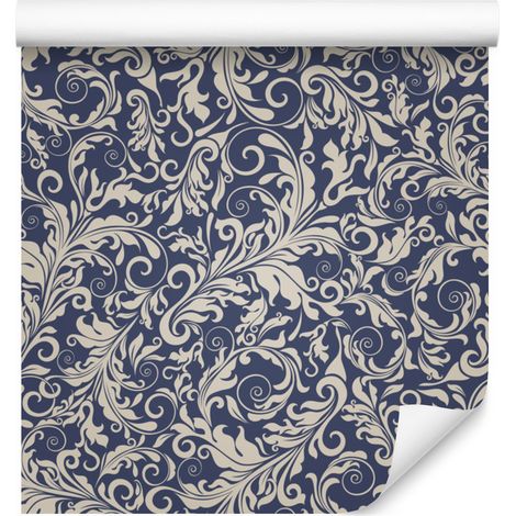 Papel pintado con motivos vintage de estilo retro para salón y dormitorio, 50x1000 cm. (1/5)