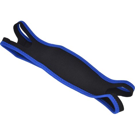 Ceinture Anti-Ronflement Ajustable avec Bande Mentonnière Respirante en Nylon pour Hommes et Femmes - Bleu et Noir (1/5)
