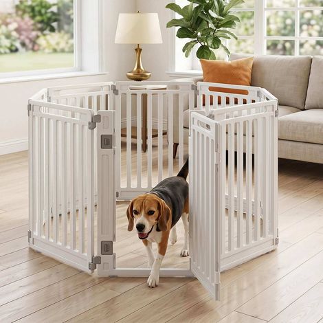 31.5" Indoor Outdoor Dog Playpen, 8 Panels, HDPE Material (1/5)