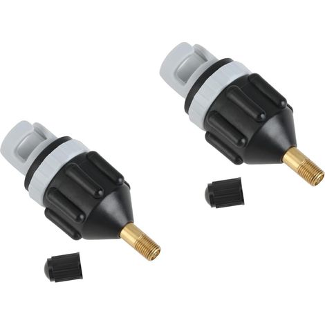 2PCS Adaptateurs Valve Sup pour Pompe Et Compresseur, Accessoires Gonflage Paddle Board, Kit Universel Kayak, Gonflable, Canoë, Bateau, Embouts Haute Pression Planche De Stand-Up (1/5)