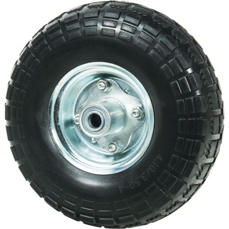 Werka Pro – Roue increvable 260 x 85mm – Axe déporté – Jante en métal galvanisé – Pneu à crampons pour terrains accidentés – Alésage 16mm (1/4)
