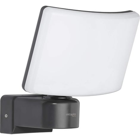 1 projecteur led extérieur, 30 w, 2200 lm, 3000 k, ip65, gris anthracite, montage mural ou angulaire (1/5)