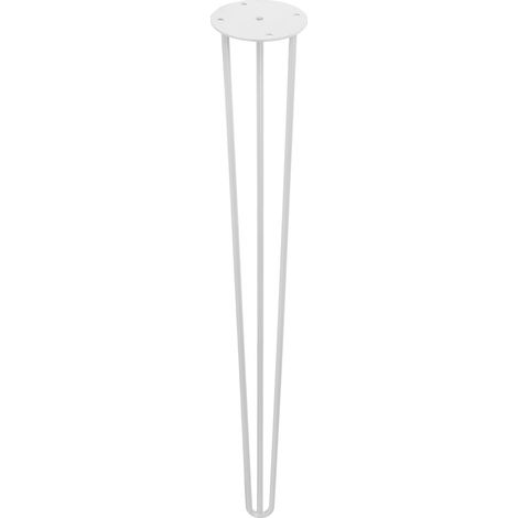 Pata de varillas de acero con una altura de 710 mm y acabada en blanco. Dimensiones: 100x100x710 mm -